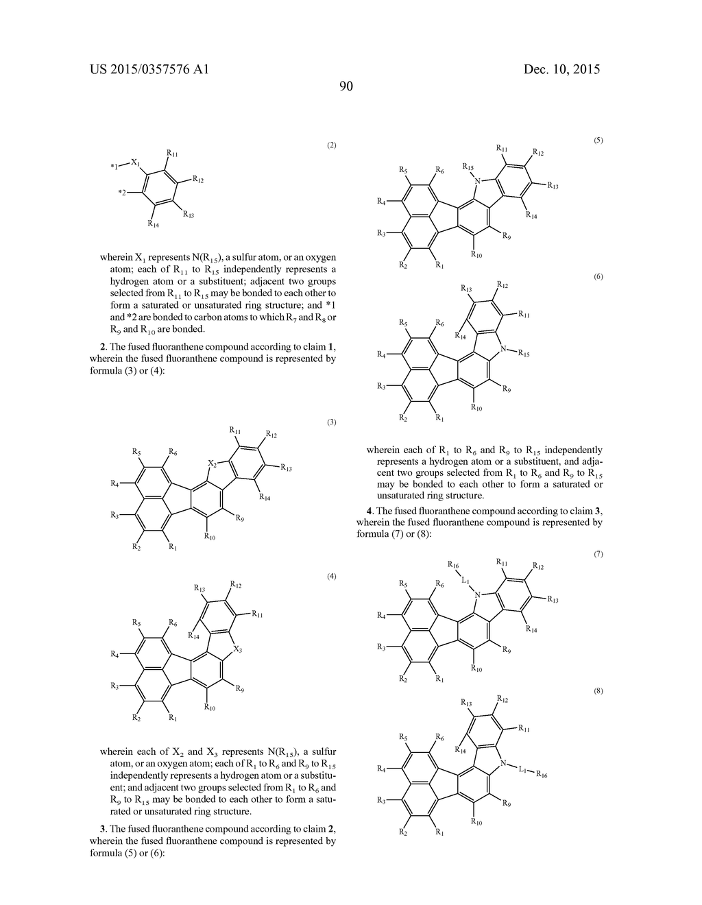 CONDENSED FLUORANTHENE COMPOUND, ORGANIC ELECTROLUMINESCENCE ELEMENT     MATERIAL INCLUDING SAME, ORGANIC ELECTROLUMINESCENCE ELEMENT USING SAME,     AND ELECTRONIC DEVICE - diagram, schematic, and image 92