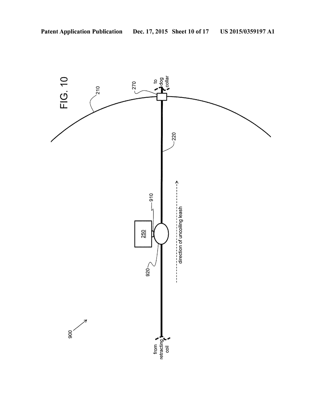 RETRACTABLE LEASH WITH END-OF-LEASH WARNING - diagram, schematic, and image 11