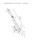 ACETABULAR CUP REMOVER WITH INDEXING ASSEMBLY FOR ROTATING THE REMOVAL     BLADE AROUND THE CUP diagram and image