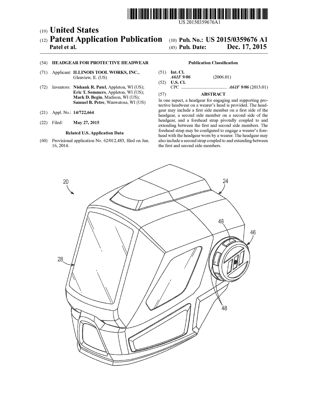 HEADGEAR FOR PROTECTIVE HEADWEAR - diagram, schematic, and image 01