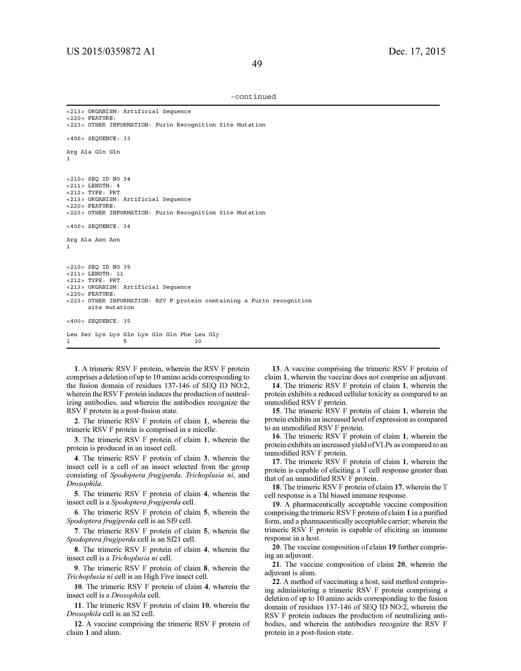 MODIFIED RSV F PROTEINS AND METHODS OF THEIR USE - diagram, schematic, and image 75