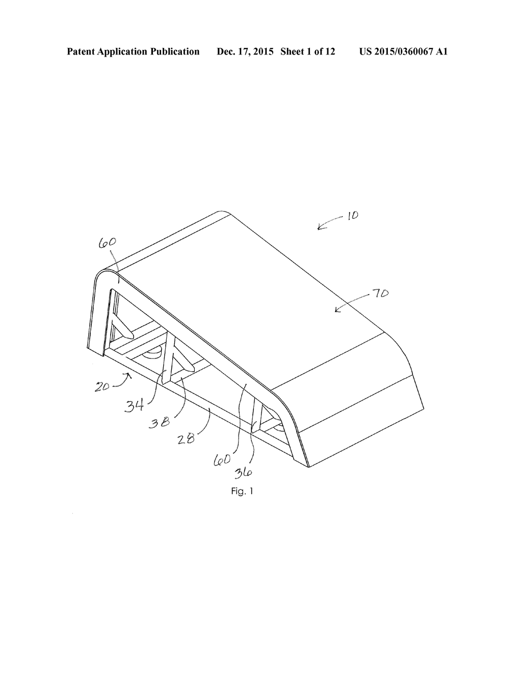 Vault Shaped Miniature Trampoline - diagram, schematic, and image 02