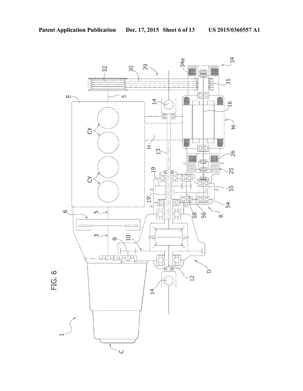 HYBRID POWERTRAIN UNIT FOR MOTOR VEHICLES PROVIDED WITH AUXILIARY DEVICES - diagram, schematic, and image 07