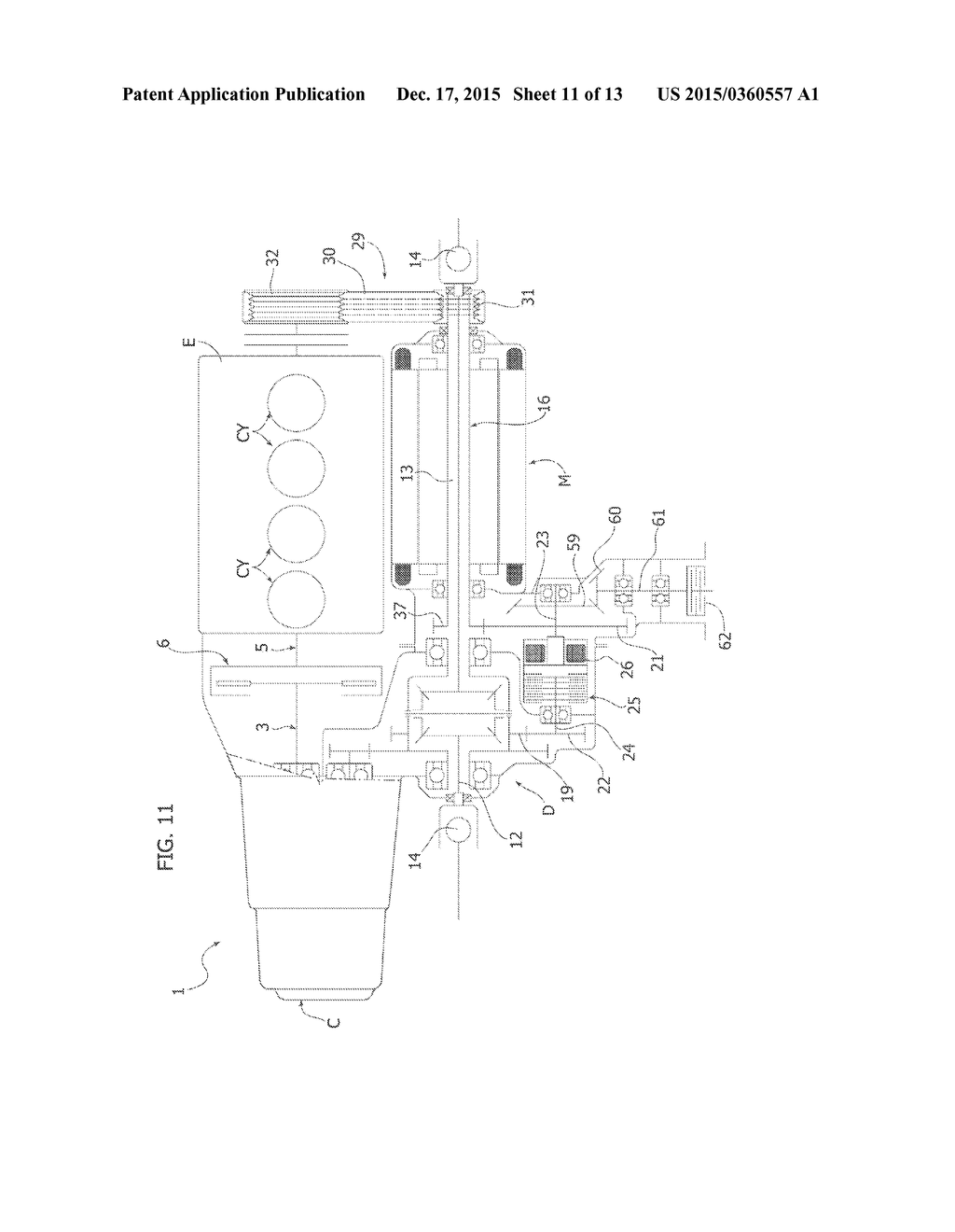 HYBRID POWERTRAIN UNIT FOR MOTOR VEHICLES PROVIDED WITH AUXILIARY DEVICES - diagram, schematic, and image 12