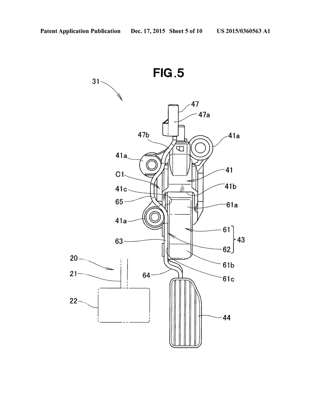 VEHICLE ACCELERATOR PEDAL APPARATUS - diagram, schematic, and image 06