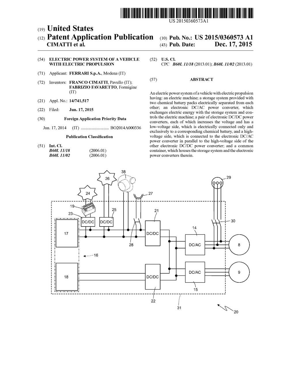 ELECTRIC POWER SYSTEM OF A VEHICLE WITH ELECTRIC PROPULSION - diagram, schematic, and image 01