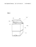 CONTAINER WITH BUILT-IN COMPACTING DEVICE diagram and image