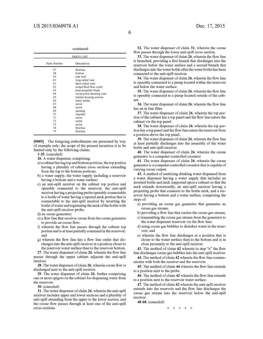 METHOD AND APPARATUS FOR SANITIZING WATER DISPENSED FROM A WATER DISPENSER     HAVING A RESERVOIR - diagram, schematic, and image 12