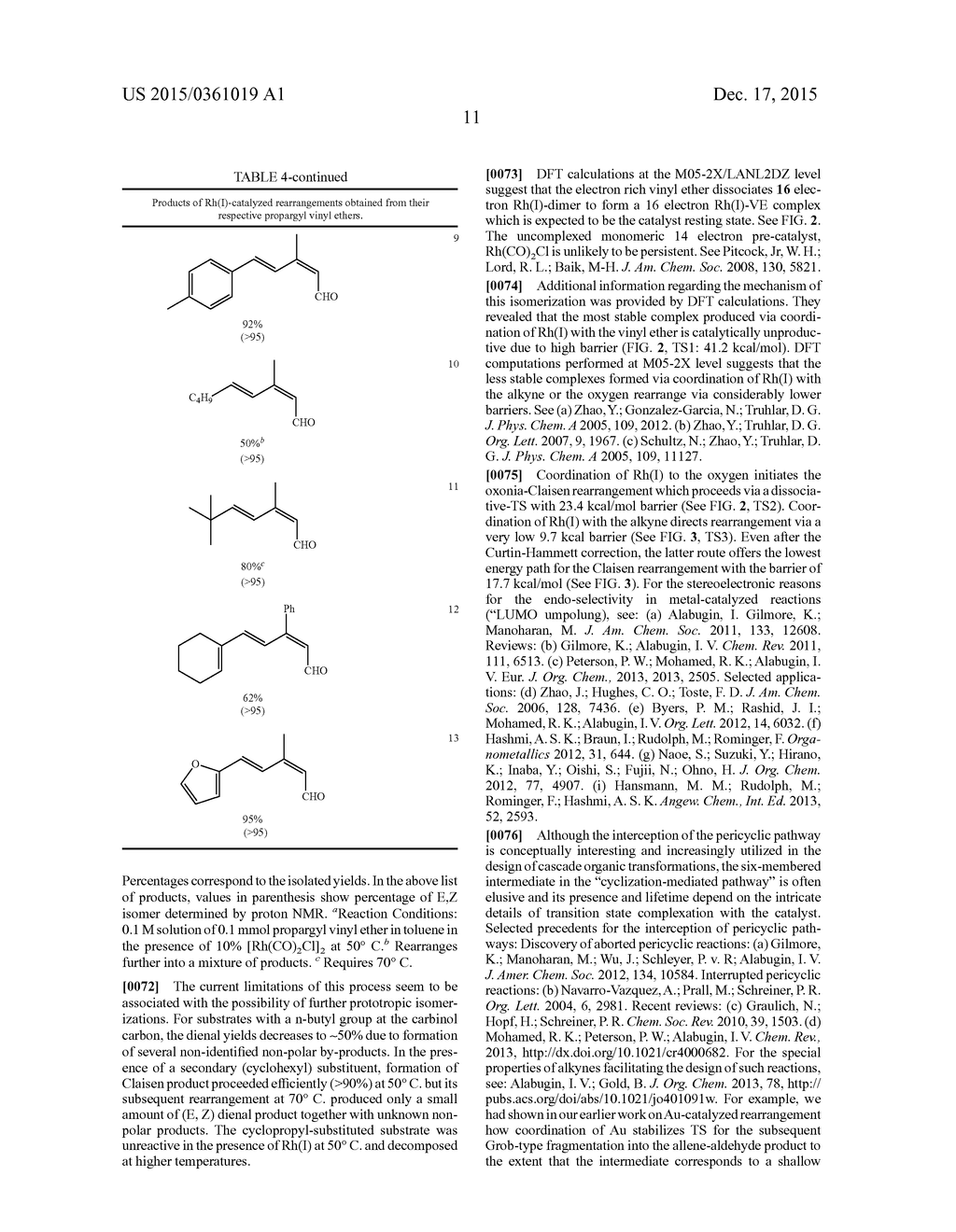 STERO CONTROLLED SYNTHESIS OF (E,Z)-DIENALS VIA TANDEM RH(I) CATALYZED     PROPARGYL CLAISEN REARRANGEMENT - diagram, schematic, and image 15