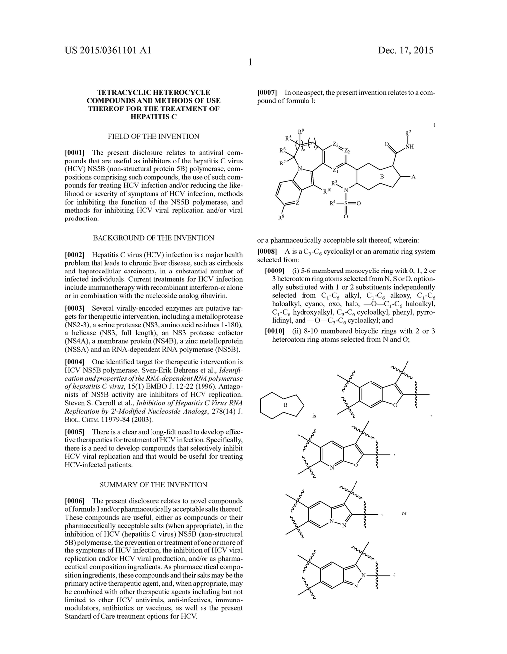 TETRACYCLIC HETEROCYCLE COMPOUNDS AND METHODS OF USE THEREOF FOR THE     TREATMENT OF HEPATITIS C - diagram, schematic, and image 02