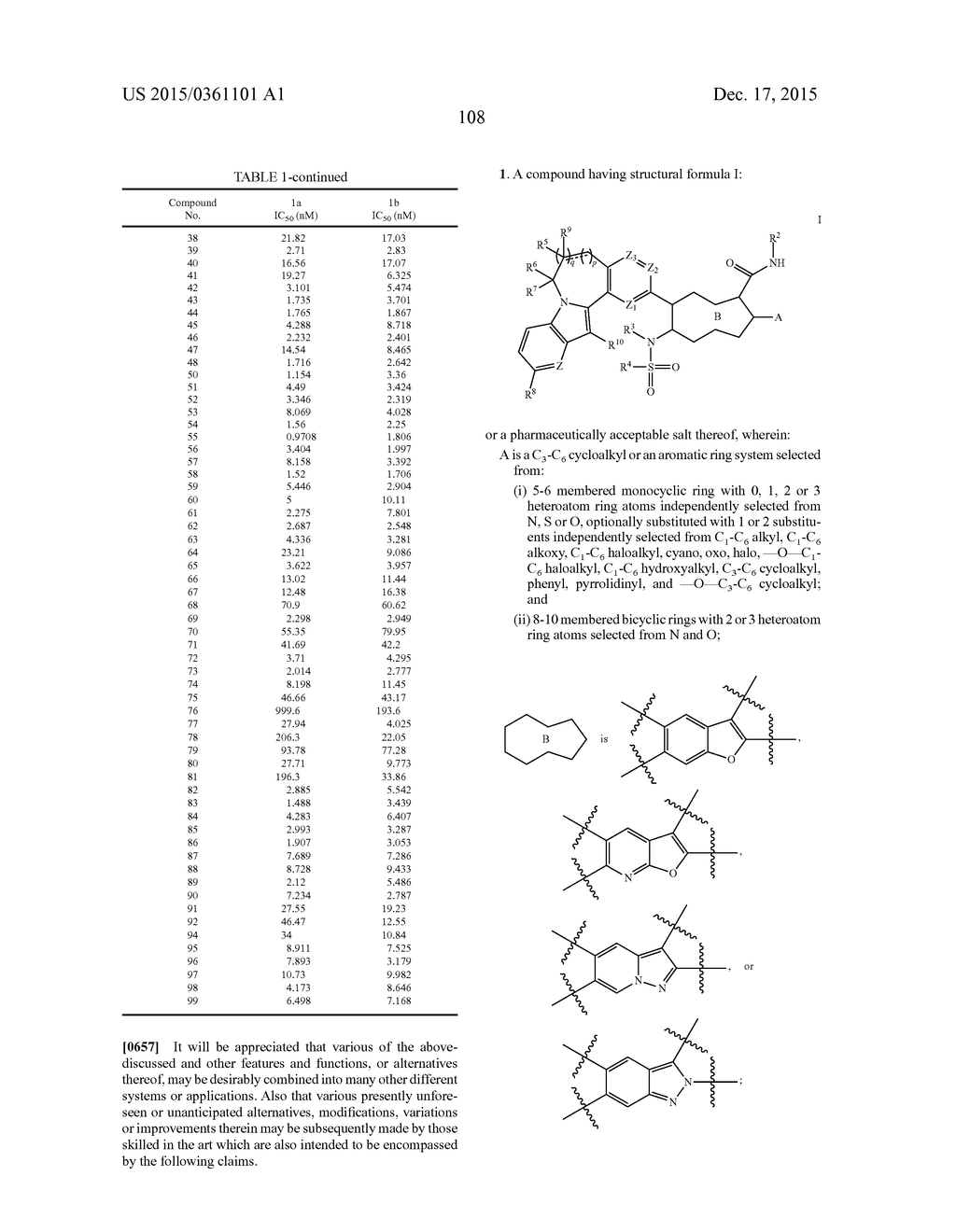 TETRACYCLIC HETEROCYCLE COMPOUNDS AND METHODS OF USE THEREOF FOR THE     TREATMENT OF HEPATITIS C - diagram, schematic, and image 109