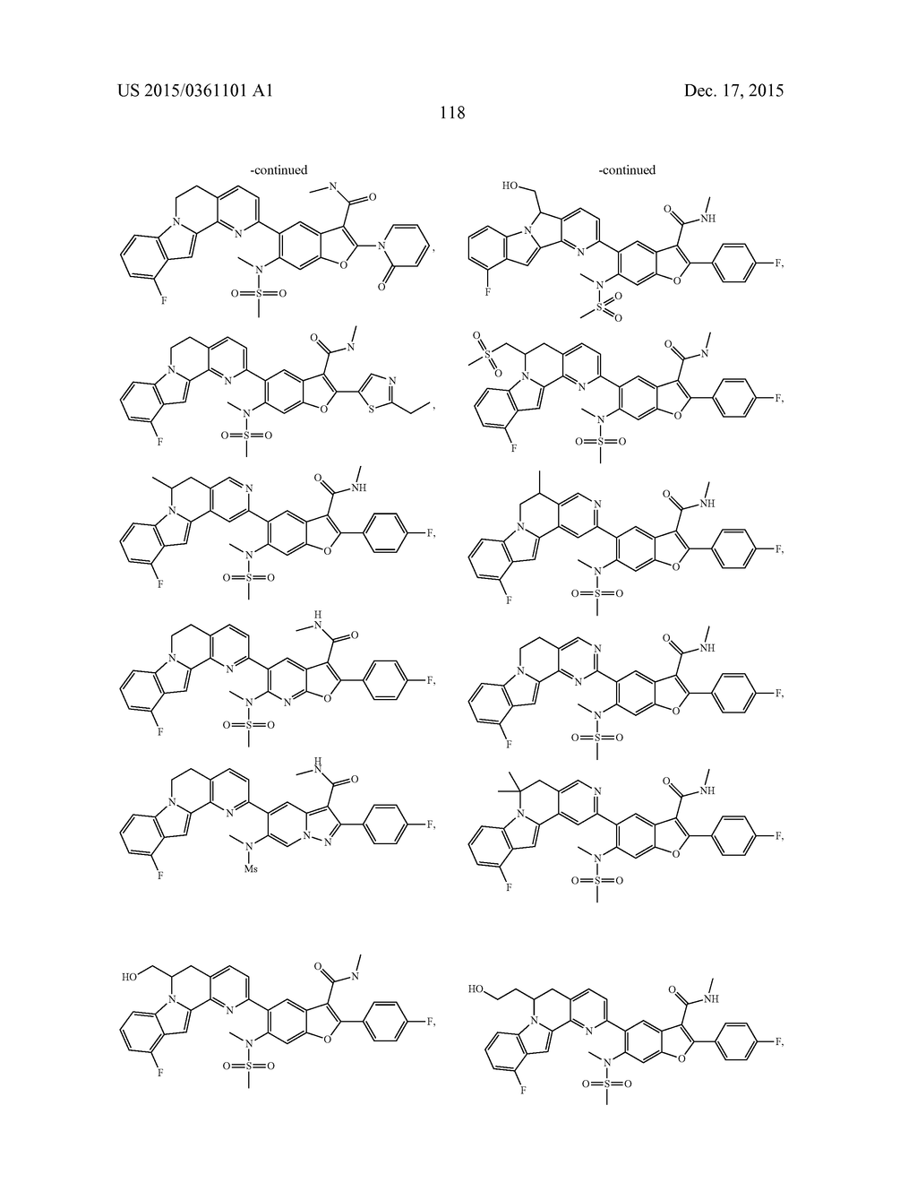 TETRACYCLIC HETEROCYCLE COMPOUNDS AND METHODS OF USE THEREOF FOR THE     TREATMENT OF HEPATITIS C - diagram, schematic, and image 119