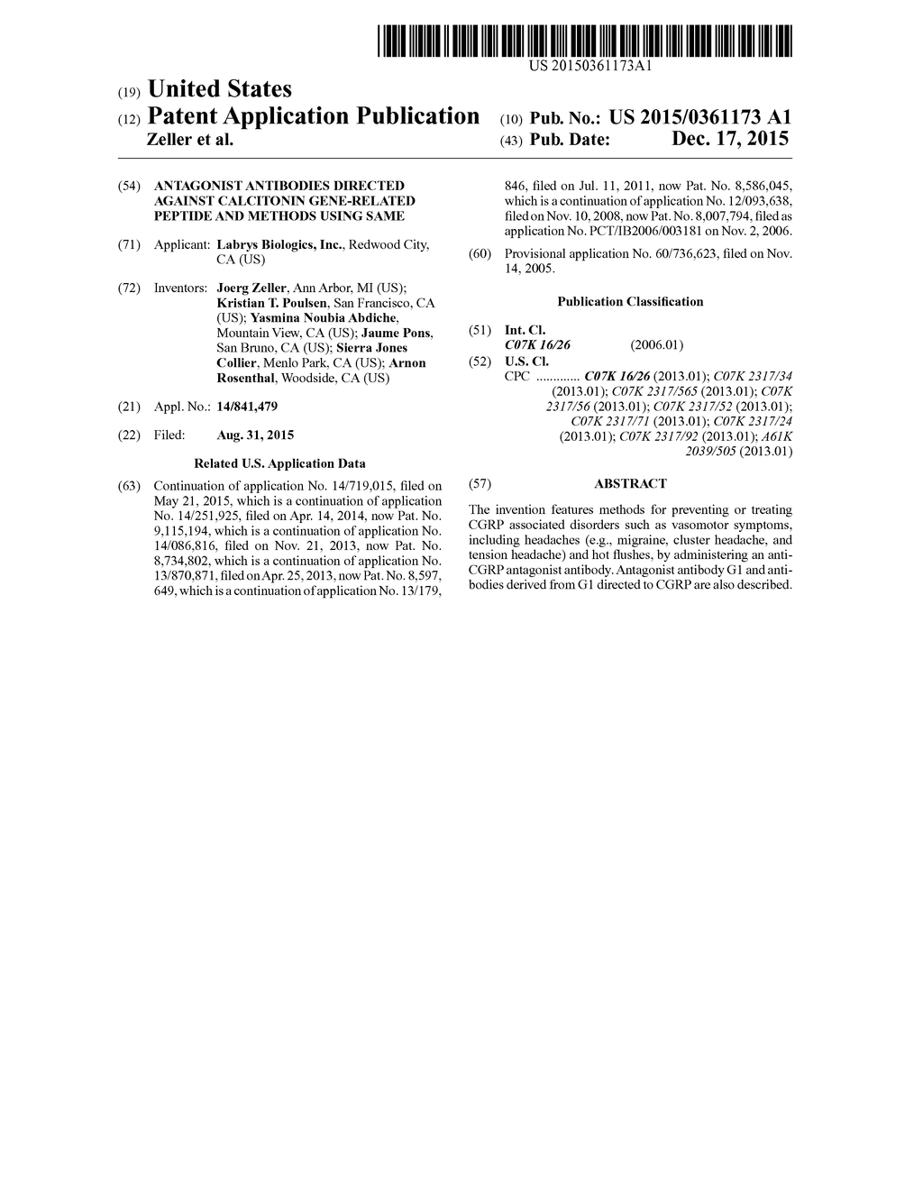 ANTAGONIST ANTIBODIES DIRECTED AGAINST CALCITONIN GENE-RELATED PEPTIDE AND     METHODS USING SAME - diagram, schematic, and image 01