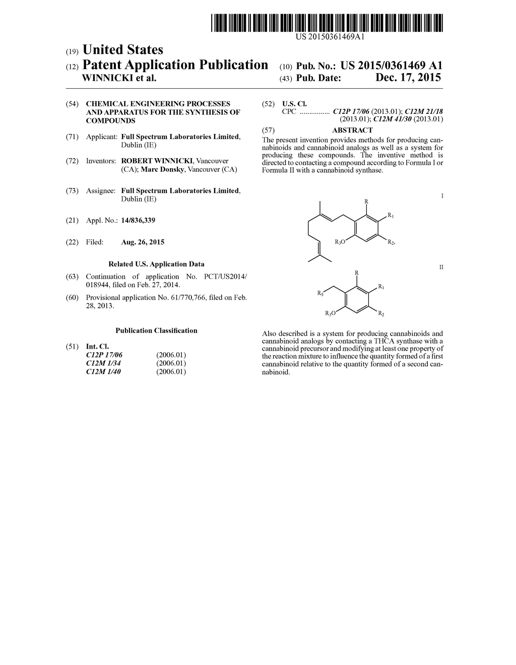 CHEMICAL ENGINEERING PROCESSES AND APPARATUS FOR THE SYNTHESIS OF     COMPOUNDS - diagram, schematic, and image 01