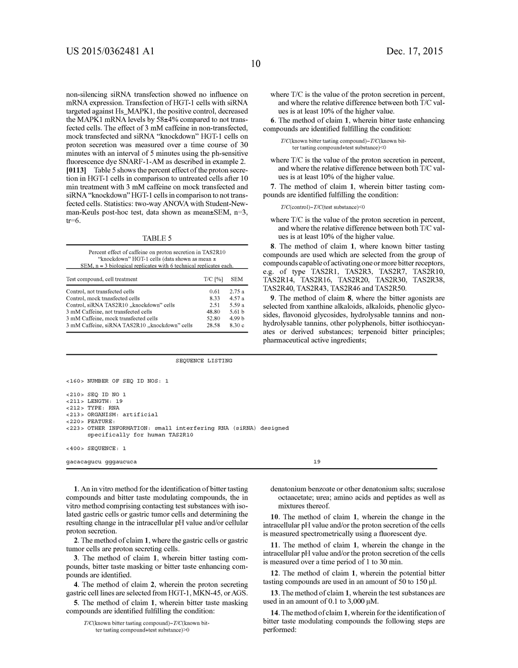 METHOD FOR THE IDENTIFICATION OF BITTER TASTING COMPOUNDS AND BITTER TASTE     MODULATING COMPOUNDS - diagram, schematic, and image 11