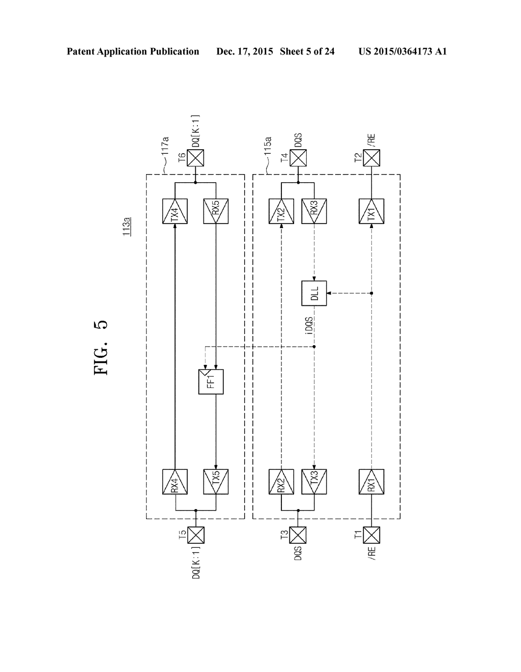 STORAGE DEVICE INCLUDING NONVOLATILE MEMORY AND MEMORY CONTROLLER AND     OPERATING METHOD OF RETIMING CIRCUIT INTERFACING COMMUNICATION BETWEEN     NONVOLATILE MEMORY AND MEMORY CONTROLLER - diagram, schematic, and image 06