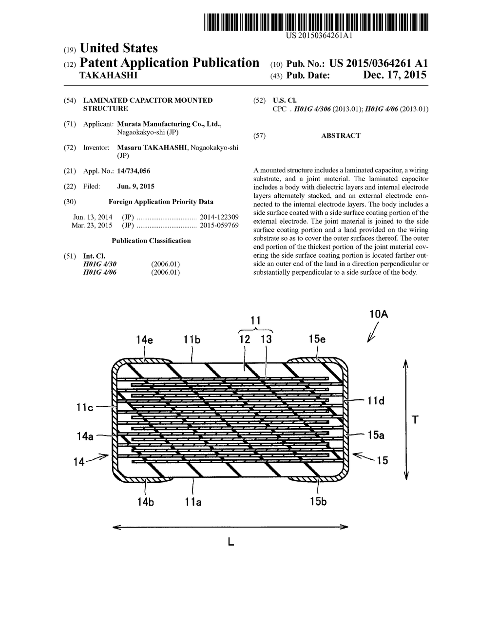 LAMINATED CAPACITOR MOUNTED STRUCTURE - diagram, schematic, and image 01