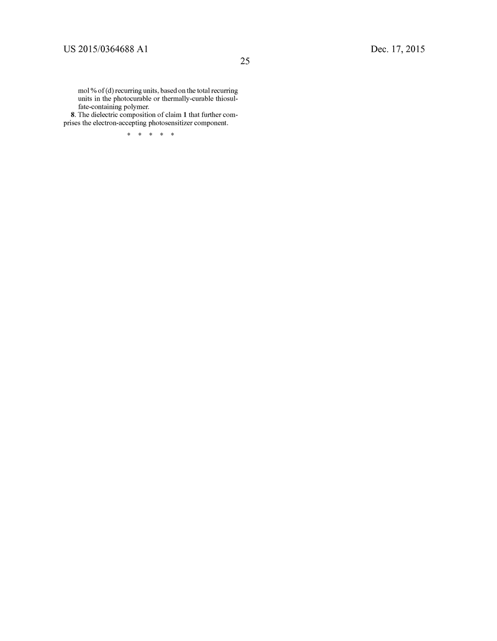 PRECURSOR DIELECTRIC COMPOSITION WITH THIOSULFATE-CONTAINING POLYMERS - diagram, schematic, and image 28