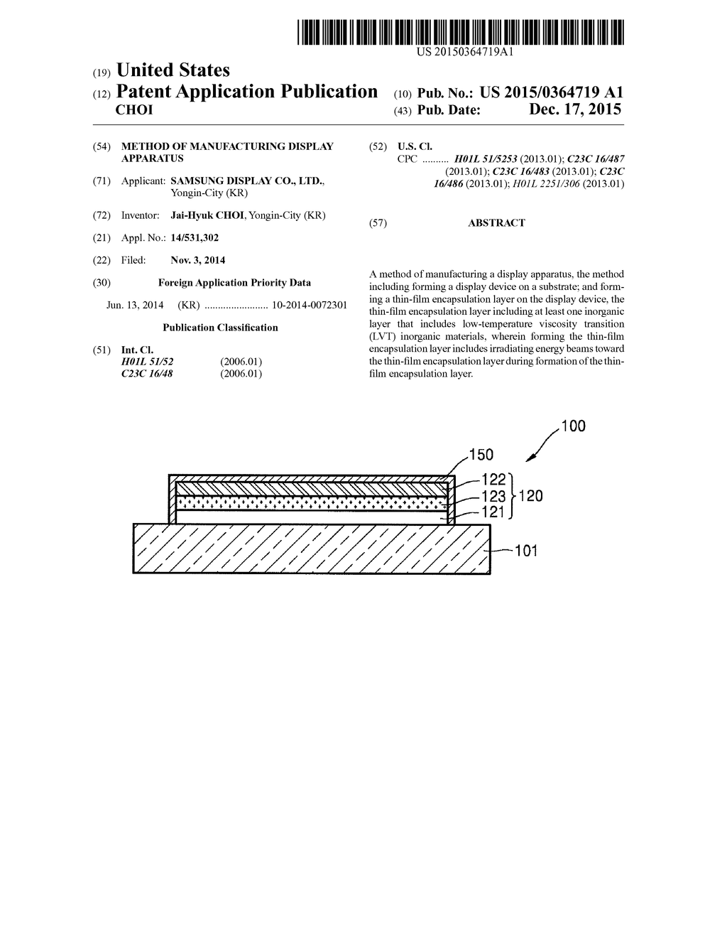 METHOD OF MANUFACTURING DISPLAY APPARATUS - diagram, schematic, and image 01