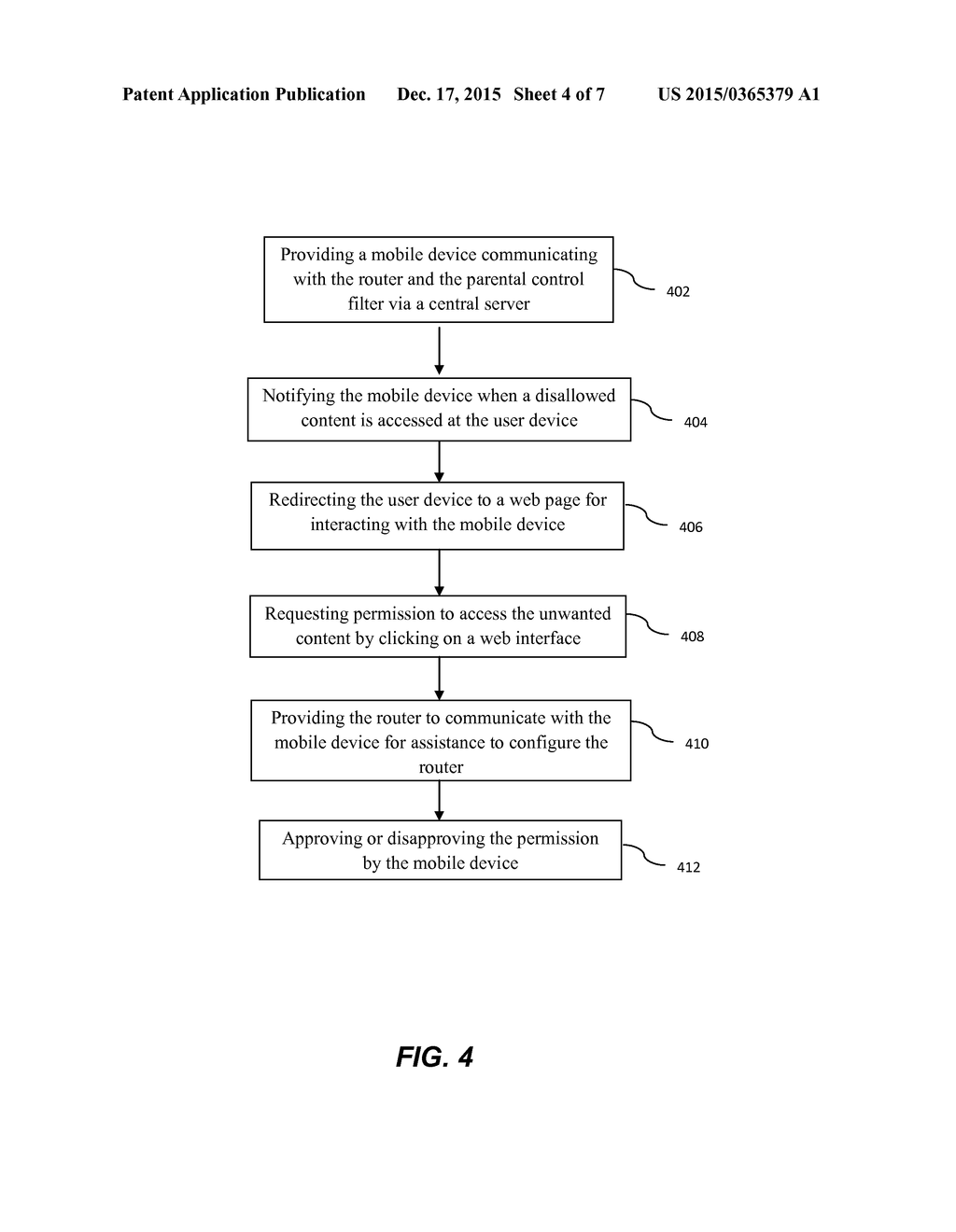 SYSTEM AND METHOD FOR MANAGING, CONTROLLING AND CONFIGURING AN INTELLIGENT     PARENTAL CONTROL FILTER - diagram, schematic, and image 05