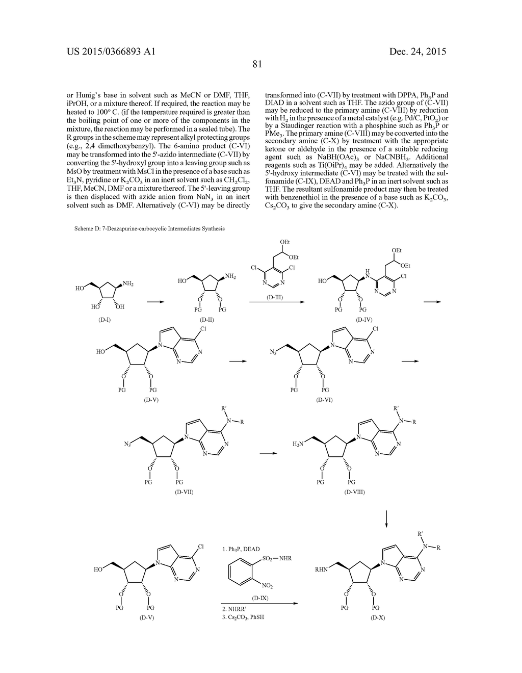 SUBSTITUTED PURINE AND 7-DEAZAPURINE COMPOUNDS - diagram, schematic, and image 85
