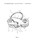 BELAYING AND RAPPEL DEVICE HAVING BLOCKING RECESS diagram and image