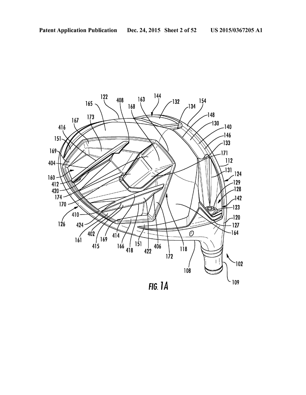 Golf Club Head or Other Ball Striking Device Having Impact-Influencing     Body Features - diagram, schematic, and image 03