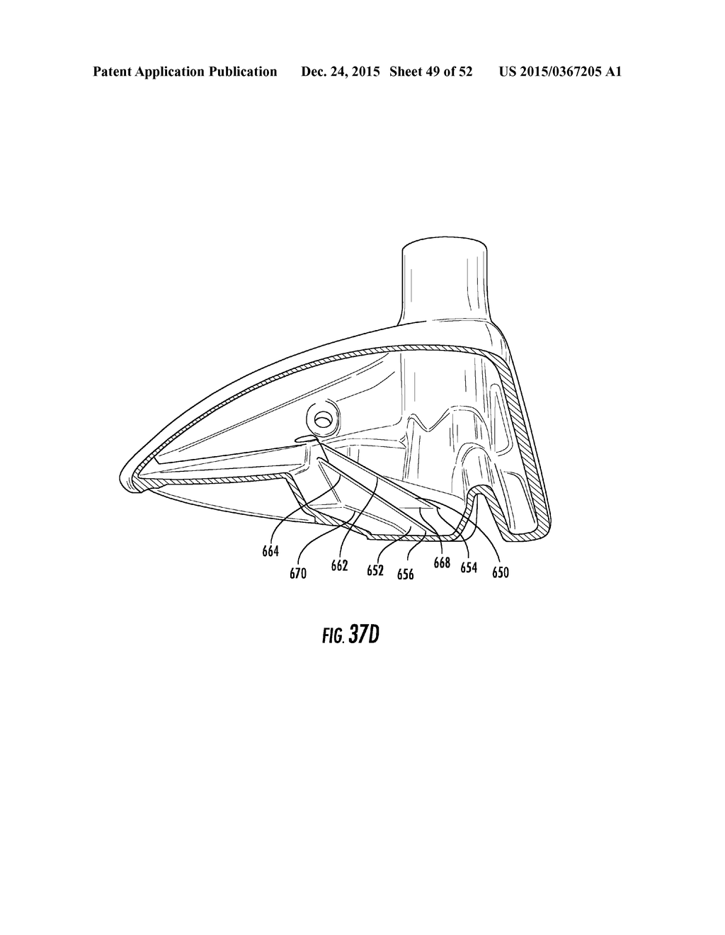 Golf Club Head or Other Ball Striking Device Having Impact-Influencing     Body Features - diagram, schematic, and image 50