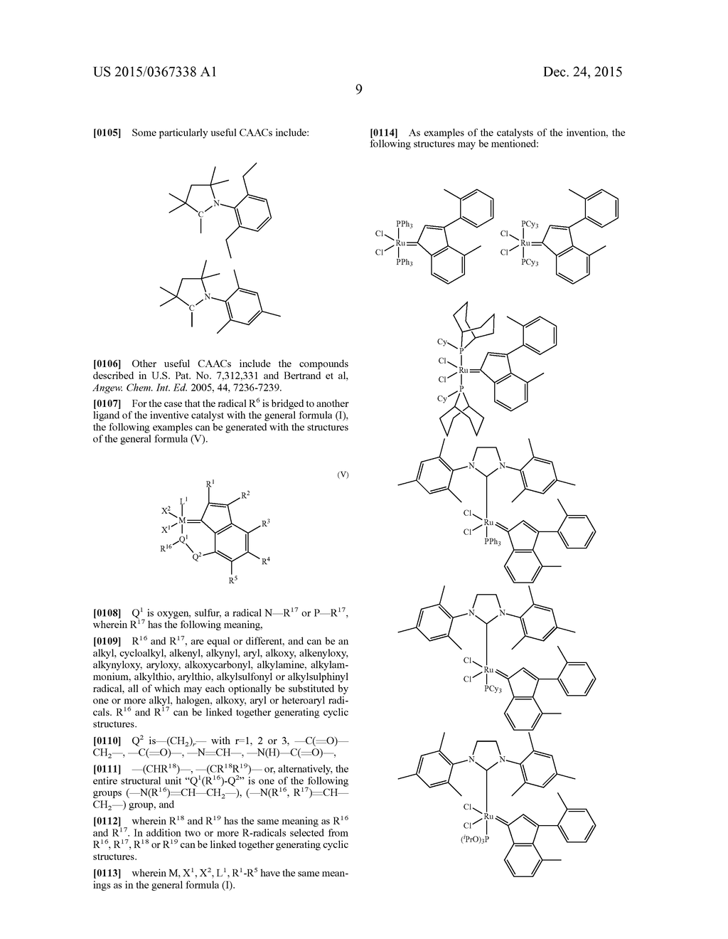 CATALYST COMPLEXES WITH CARBENE LIGAND AND METHOD FOR MAKING SAME AND USE     IN METATHESIS REACTION - diagram, schematic, and image 12