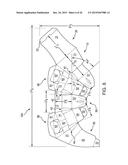 CONTAINER HAVING A DIVIDER, A LID, FOLDABLE SUPPORTS, AND INWARDLY FOLDING     PANELS diagram and image