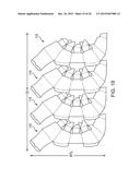 CONTAINER HAVING A DIVIDER, A LID, FOLDABLE SUPPORTS, AND INWARDLY FOLDING     PANELS diagram and image