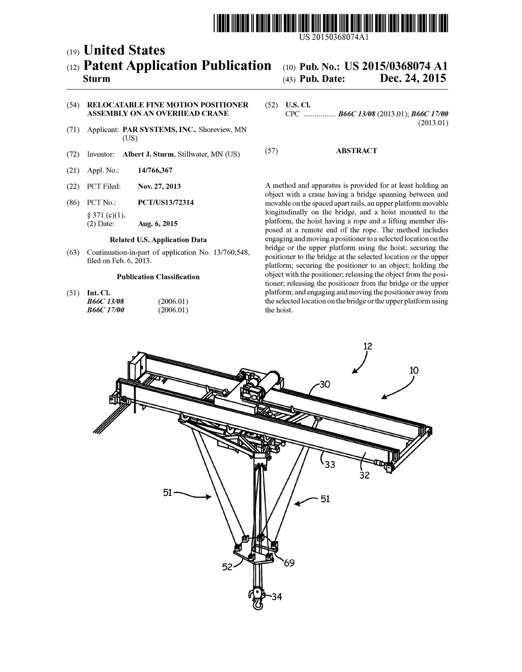 Relocatable Fine Motion Positioner Assembly on an Overhead Crane - diagram, schematic, and image 01