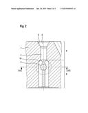 COMPONENT HAVING HIGH-PRESSURE BORES THAT LEAD INTO ONE ANOTHER diagram and image