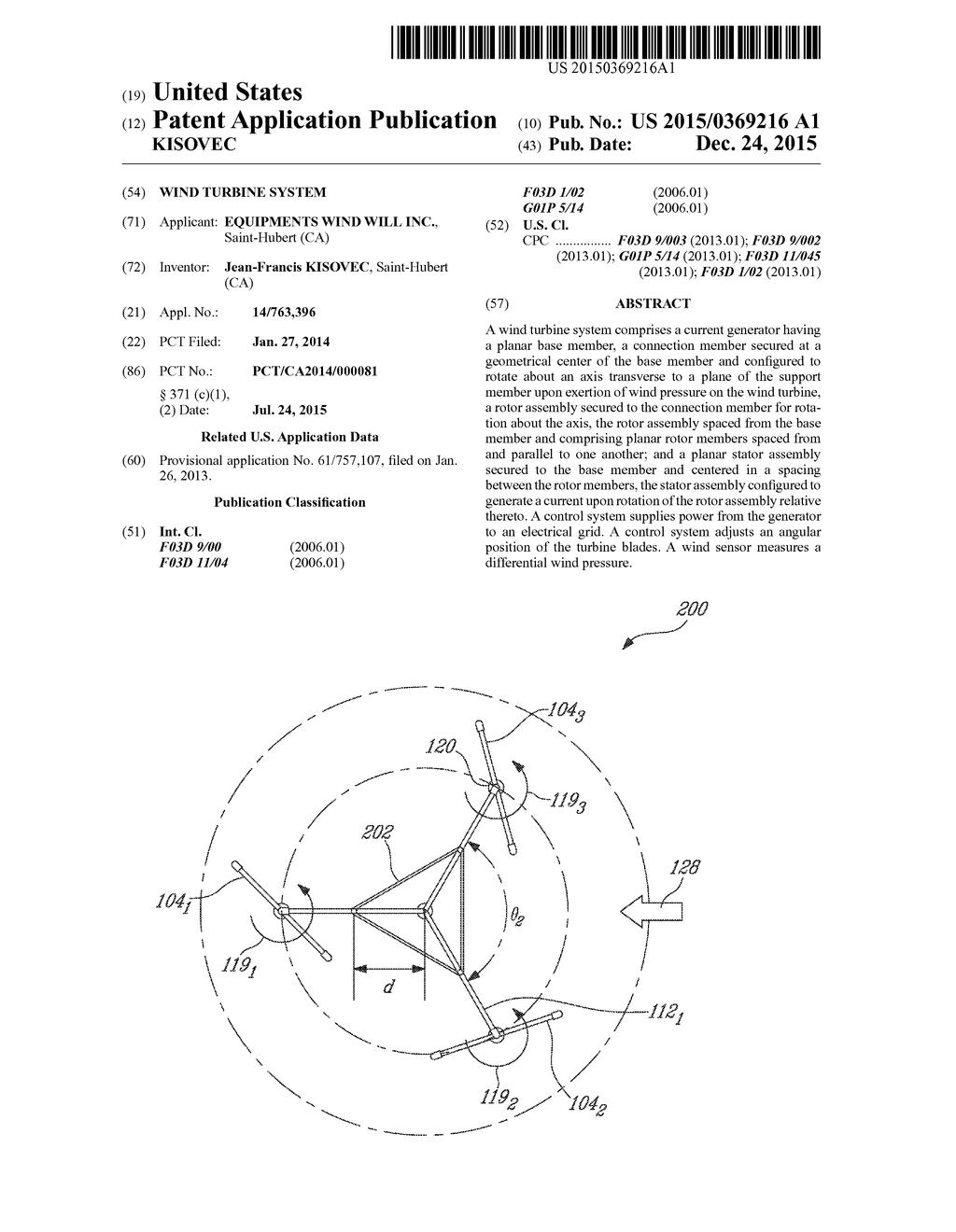 WIND TURBINE SYSTEM - diagram, schematic, and image 01