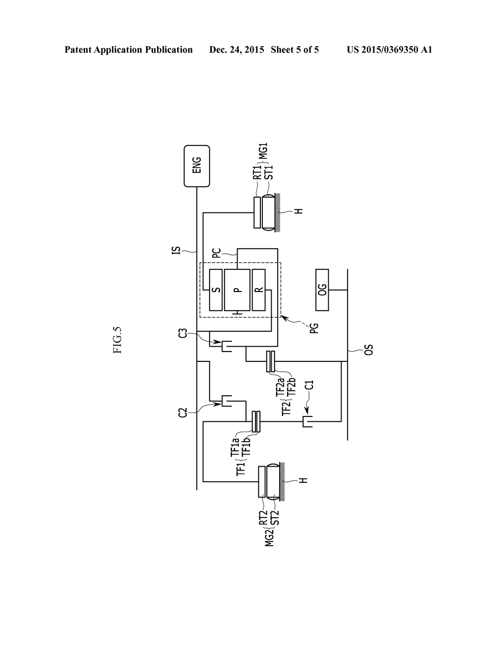 POWER TRANSMISSION SYSTEM OF HYBRID ELECTRIC VEHICLE - diagram, schematic, and image 06