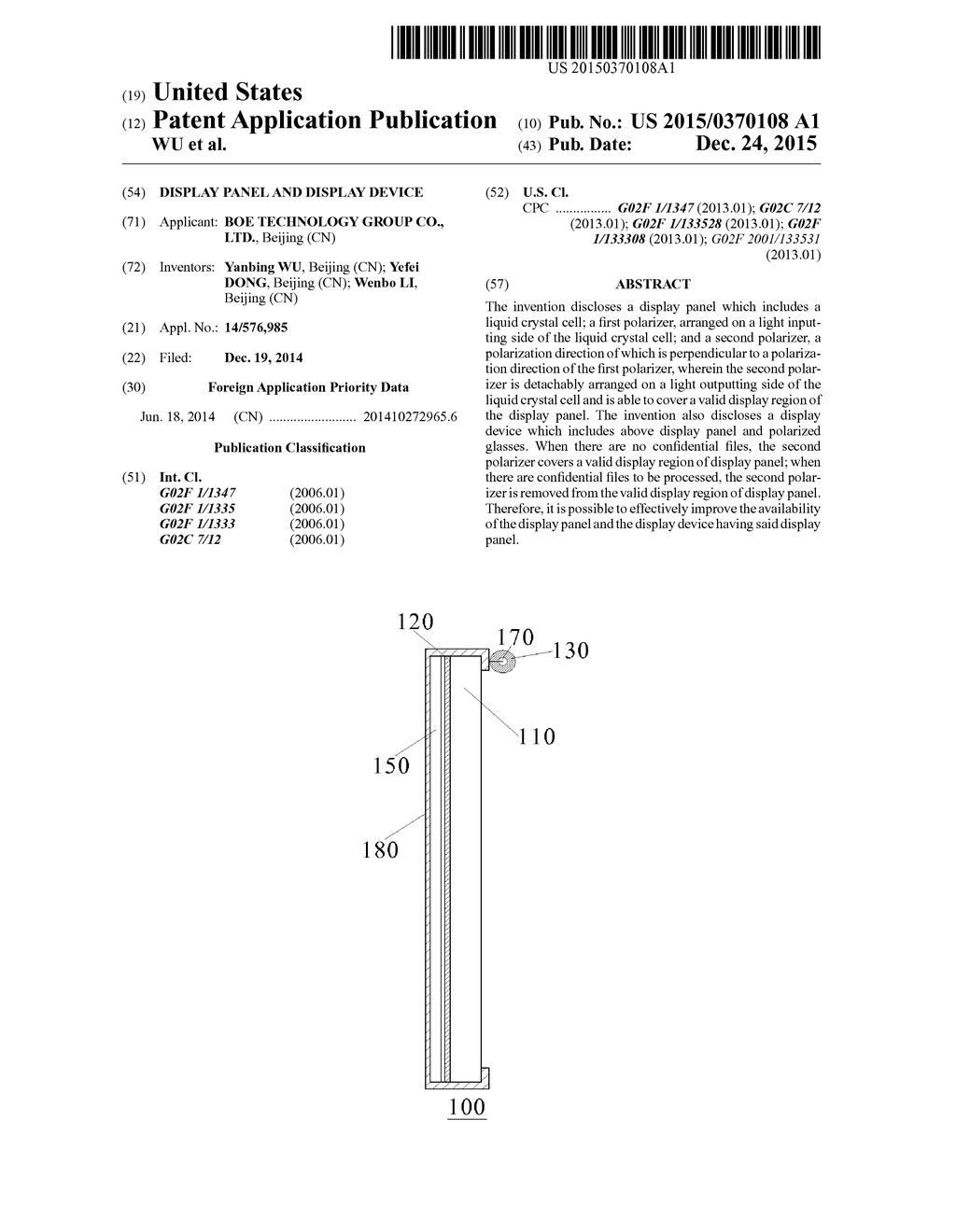 DISPLAY PANEL AND DISPLAY DEVICE - diagram, schematic, and image 01