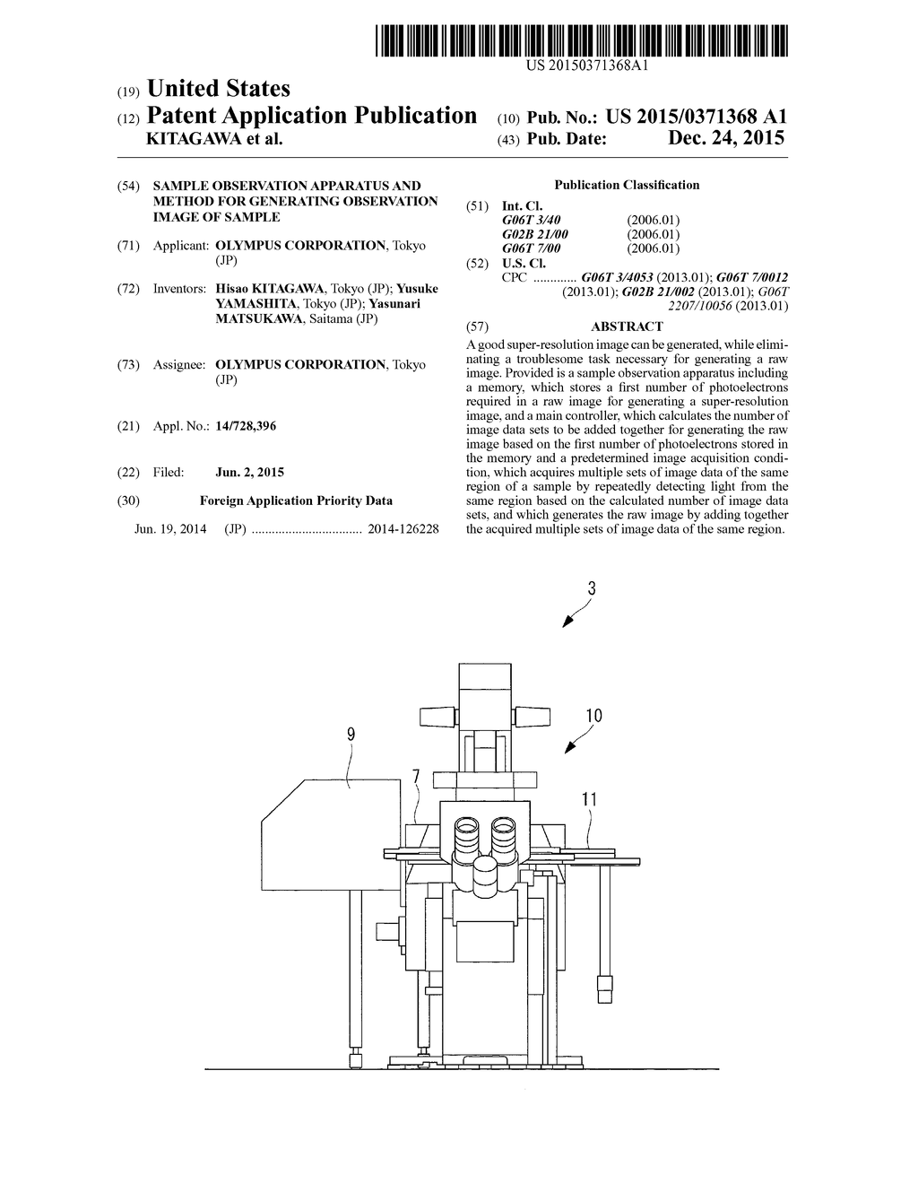 SAMPLE OBSERVATION APPARATUS AND METHOD FOR GENERATING OBSERVATION IMAGE     OF SAMPLE - diagram, schematic, and image 01