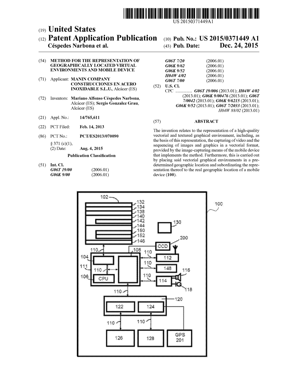 METHOD FOR THE REPRESENTATION OF GEOGRAPHICALLY LOCATED VIRTUAL     ENVIRONMENTS AND MOBILE DEVICE - diagram, schematic, and image 01