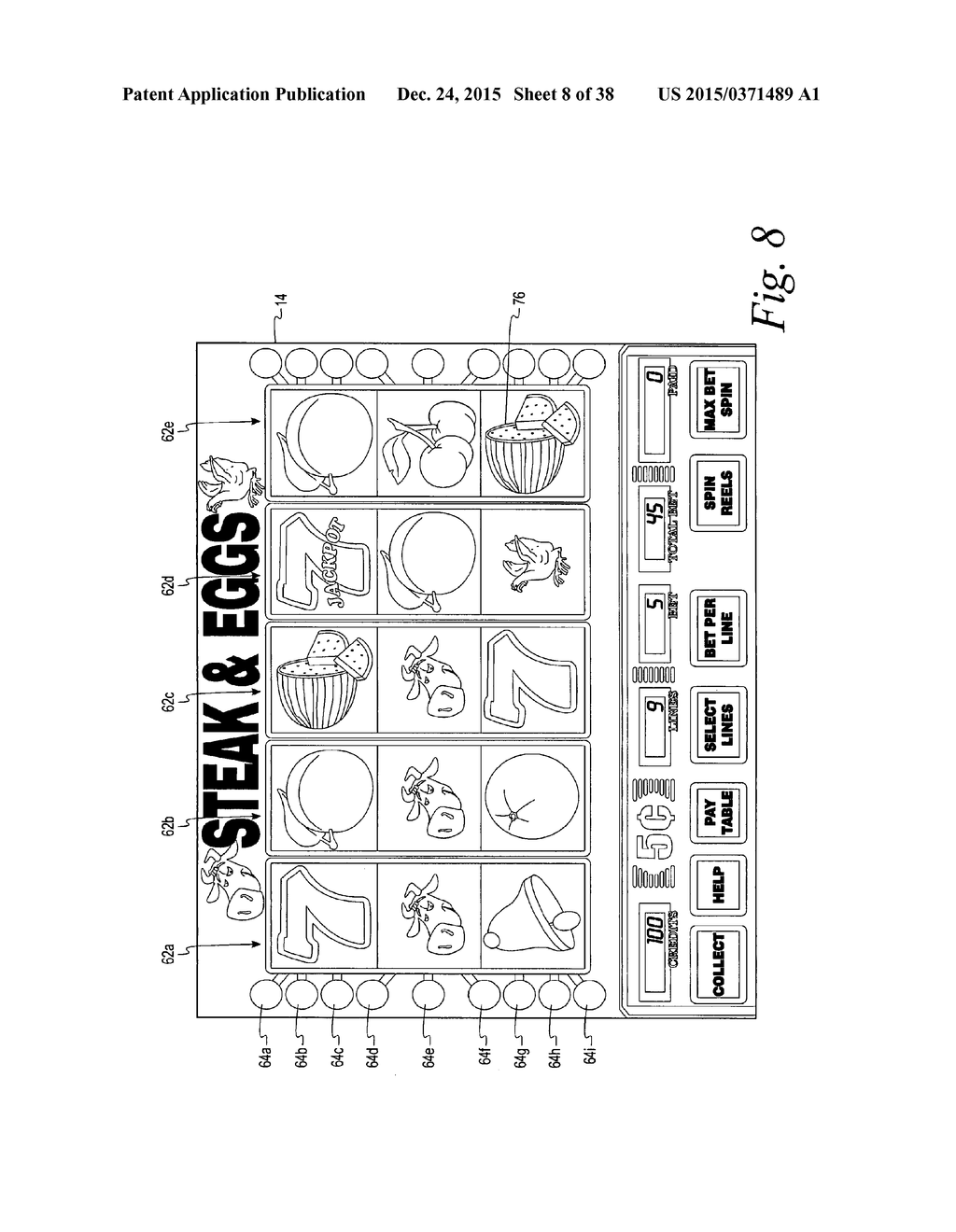 Gaming System with Cascading Symbol Feature - diagram, schematic, and image 09