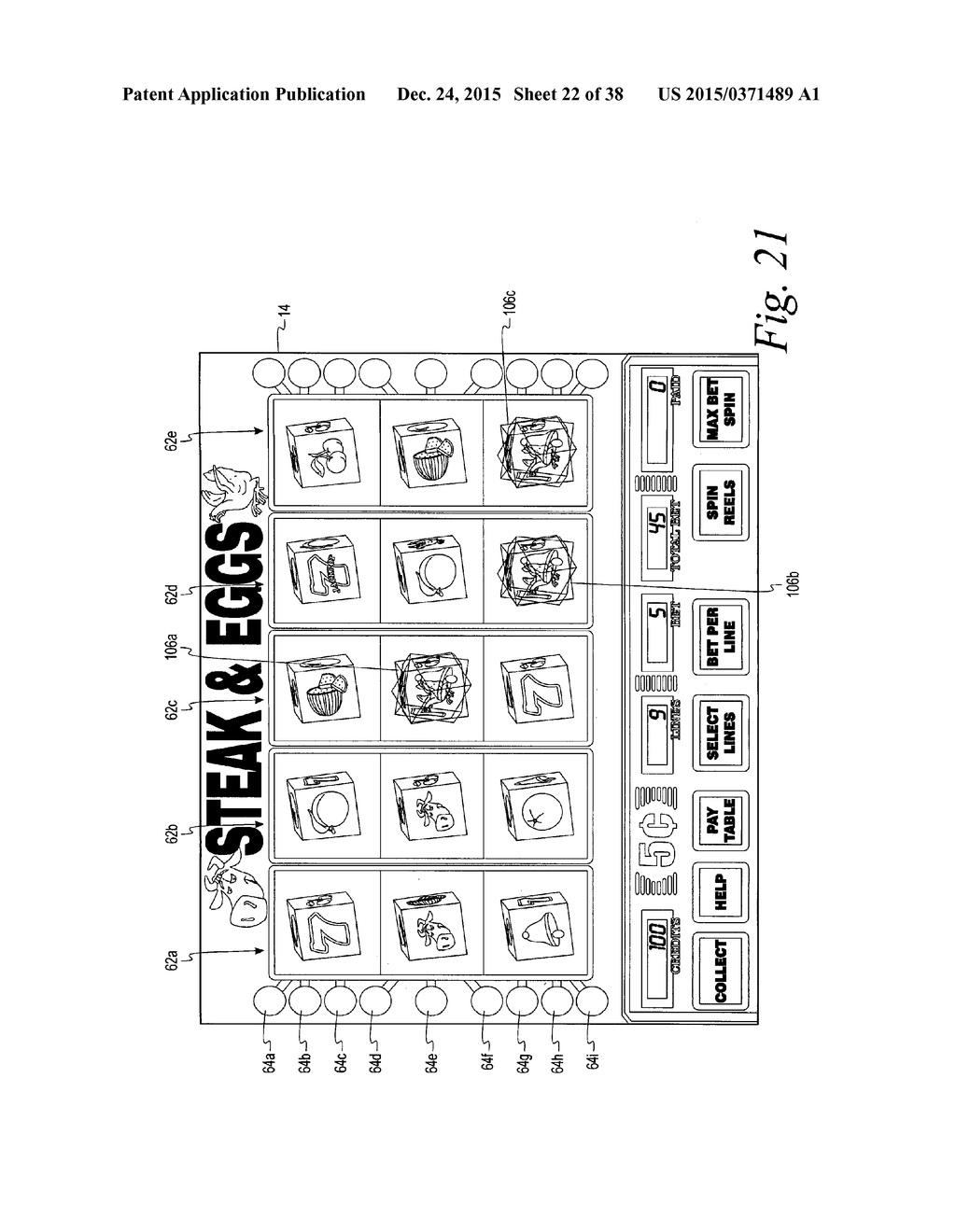 Gaming System with Cascading Symbol Feature - diagram, schematic, and image 23