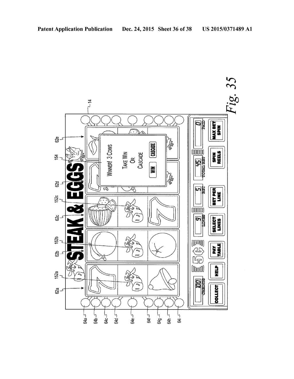 Gaming System with Cascading Symbol Feature - diagram, schematic, and image 37