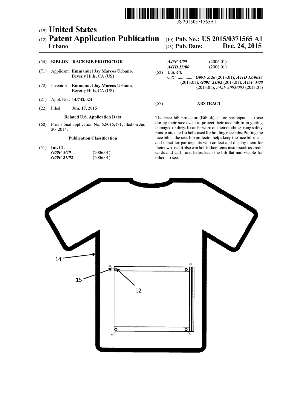 Biblok - Race bib protector - diagram, schematic, and image 01