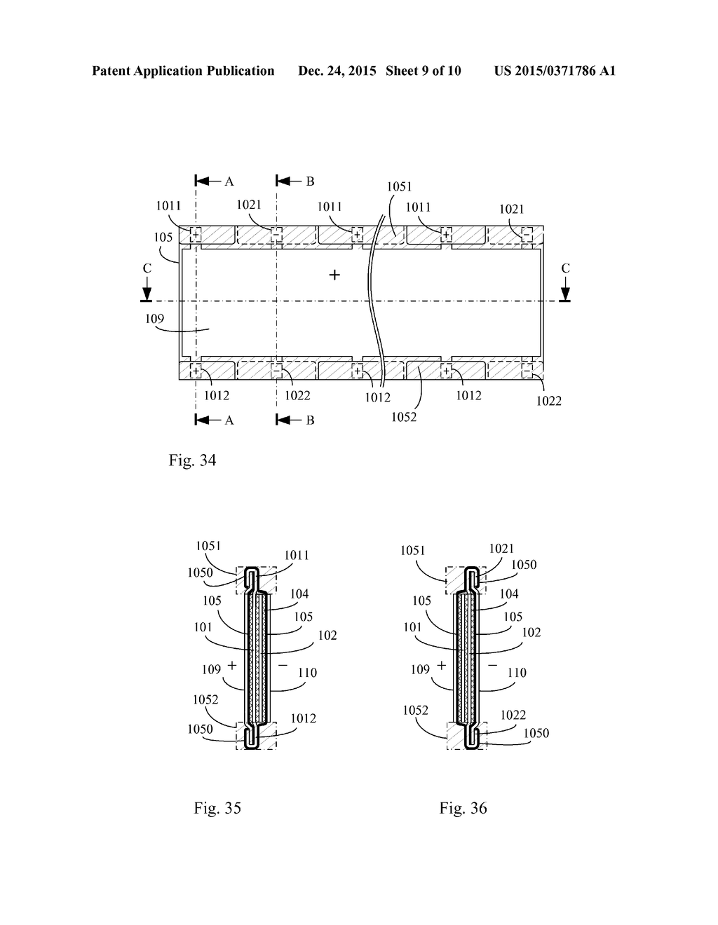 Electricity Storing/Discharging Device With Single-Layer Folding Covering     And Packaging Single Input/Output Electric Conductive Interface Having     Electrode Plate Pair With Multiple-Sided Electric Conductive Terminals - diagram, schematic, and image 10