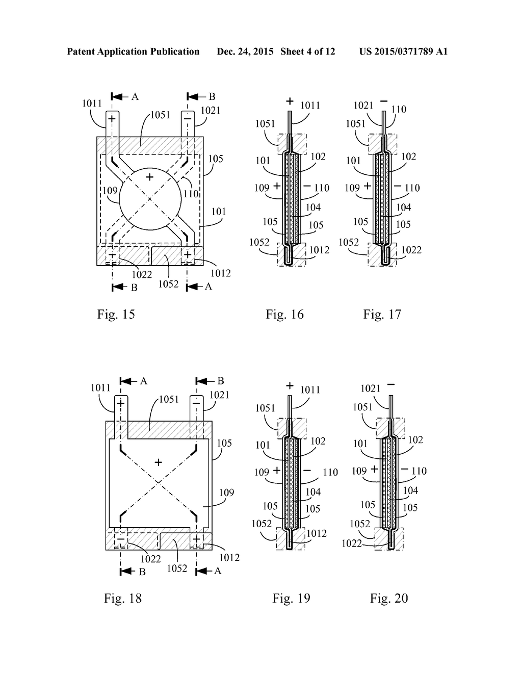 Electricity Storing/Discharging Device Having Multiple Input/Output     Electric Conductive Interface Covered By Electrode Plate Pair With     Multiple-Sided Electric Conductive Terminals With A Single Layer Means - diagram, schematic, and image 05