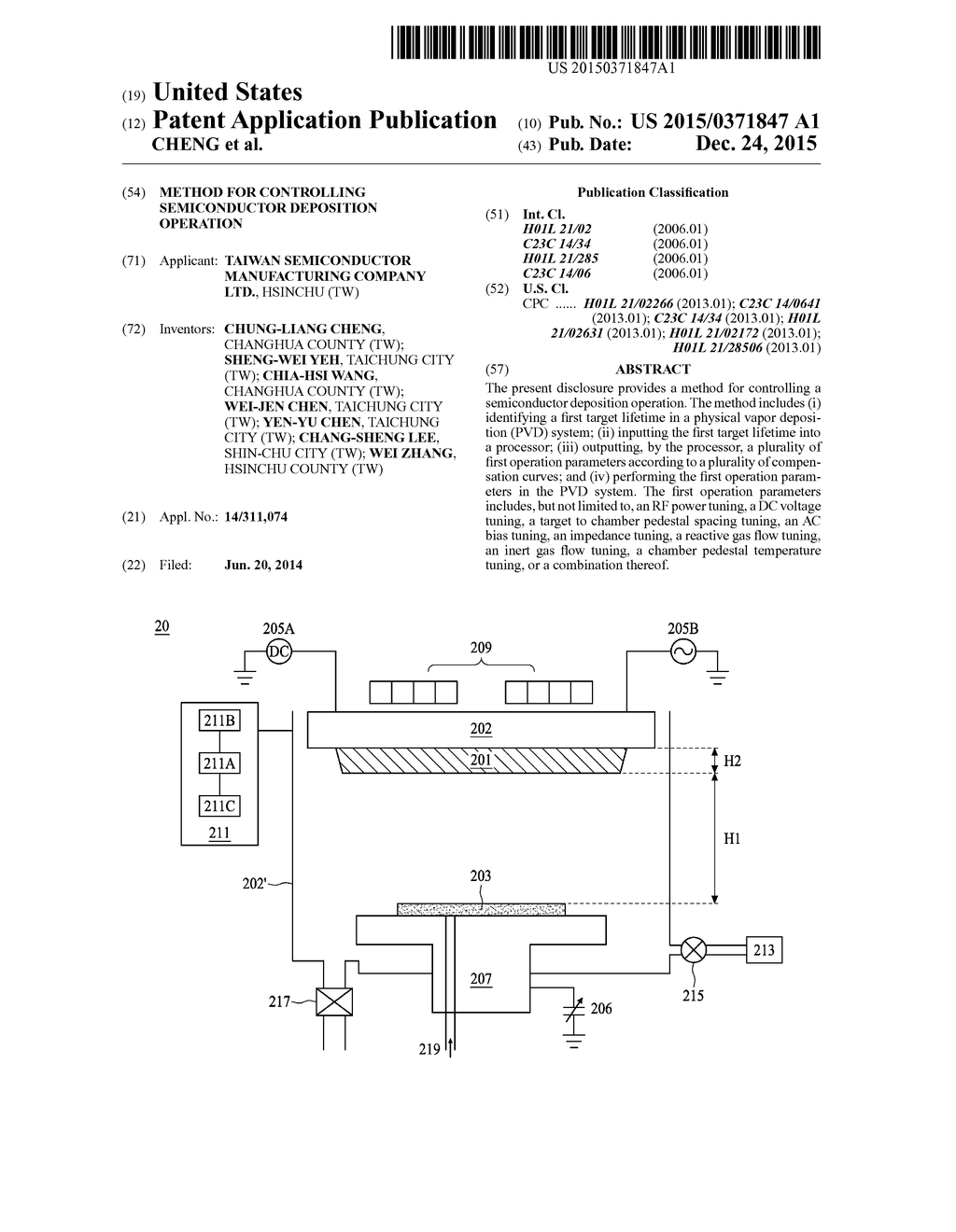 METHOD FOR CONTROLLING SEMICONDUCTOR DEPOSITION OPERATION - diagram, schematic, and image 01