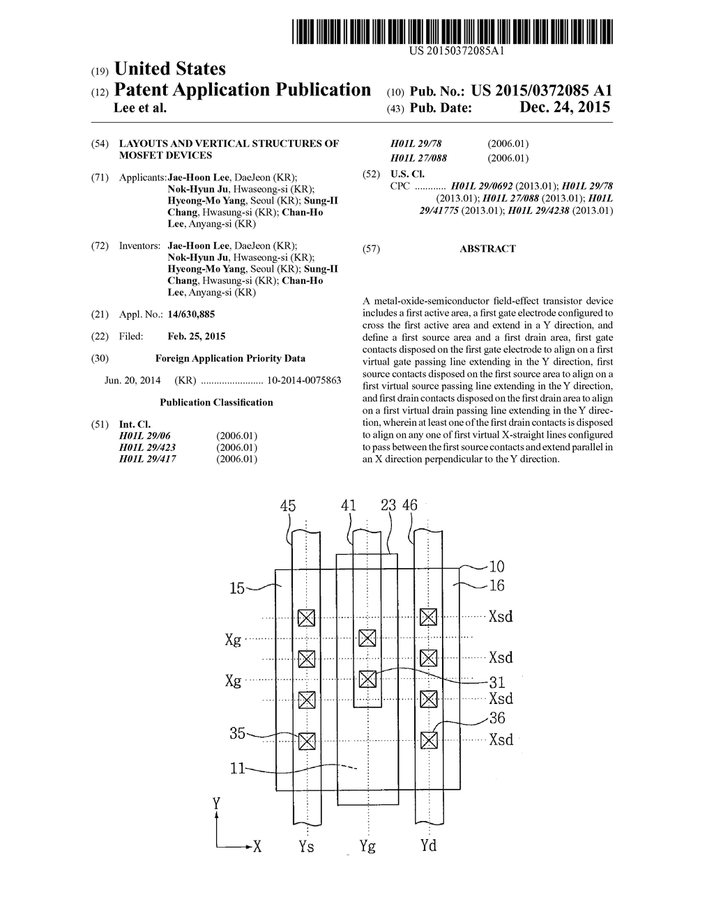 LAYOUTS AND VERTICAL STRUCTURES OF MOSFET DEVICES - diagram, schematic, and image 01