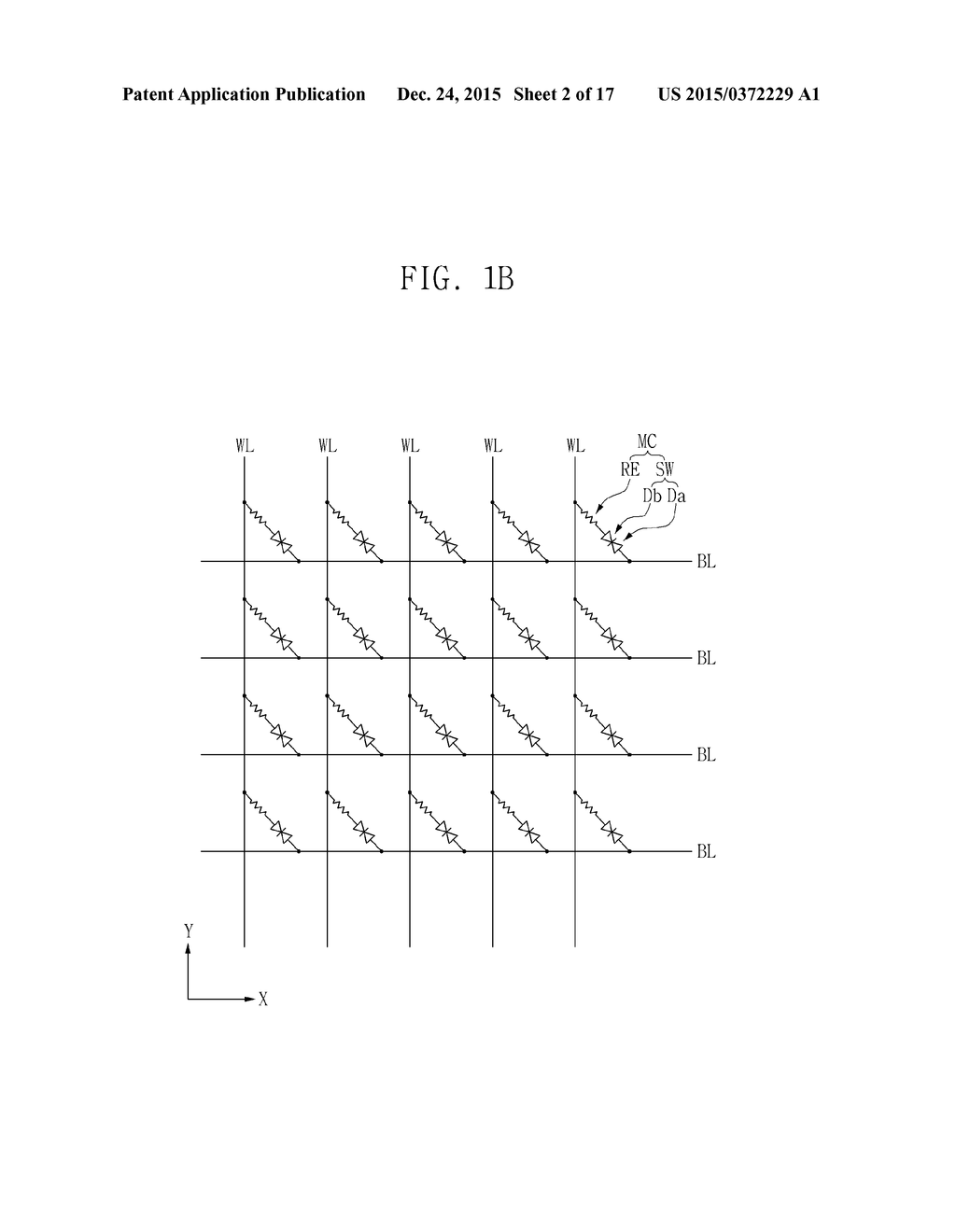 RESISTIVE MEMORY DEVICE HAVING ASYMMETRIC DIODE STRUCTURE - diagram, schematic, and image 03