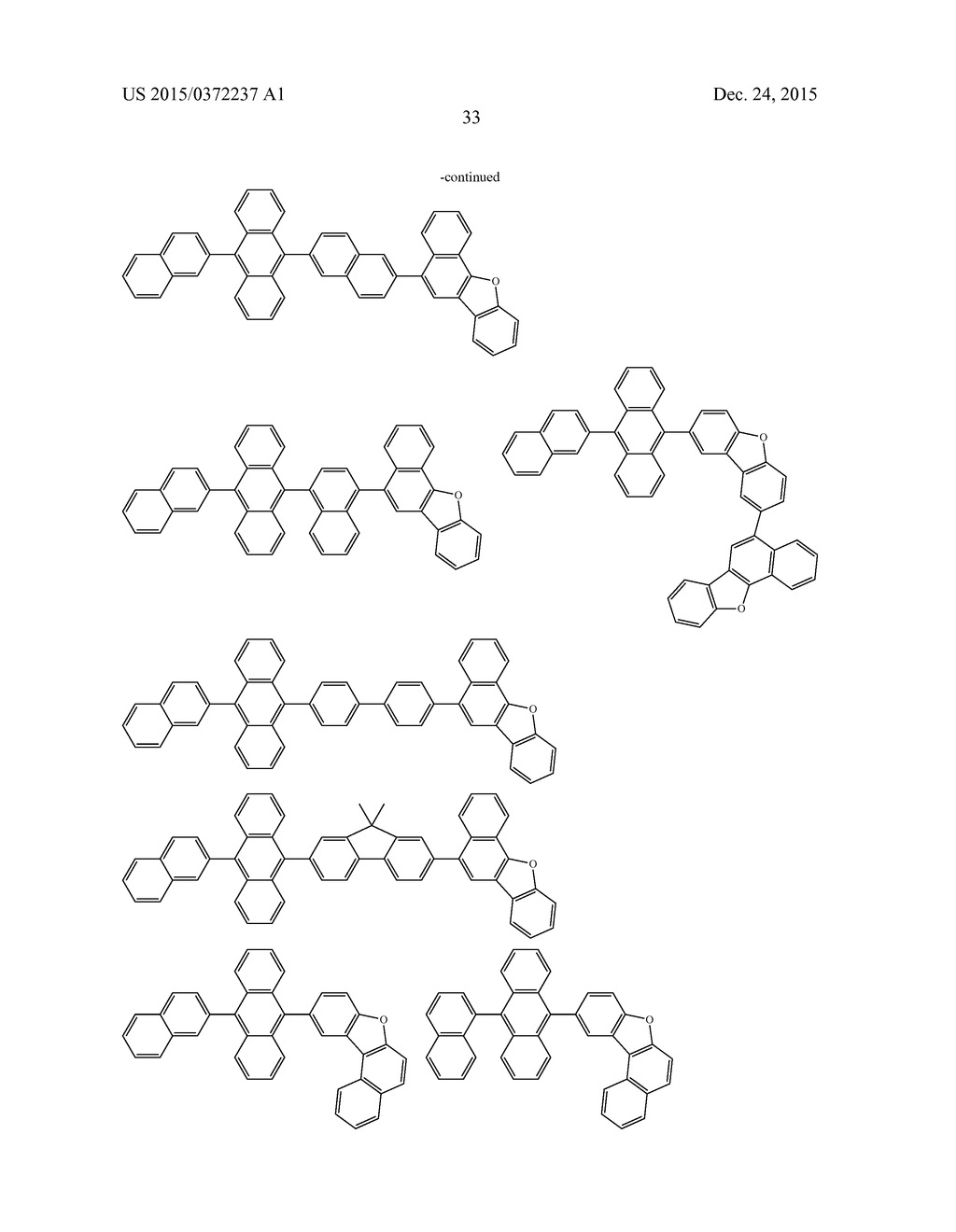 ANTHRACENE DERIVATIVE AND ORGANIC ELECTROLUMINESCENT ELEMENT USING THE     SAME - diagram, schematic, and image 36