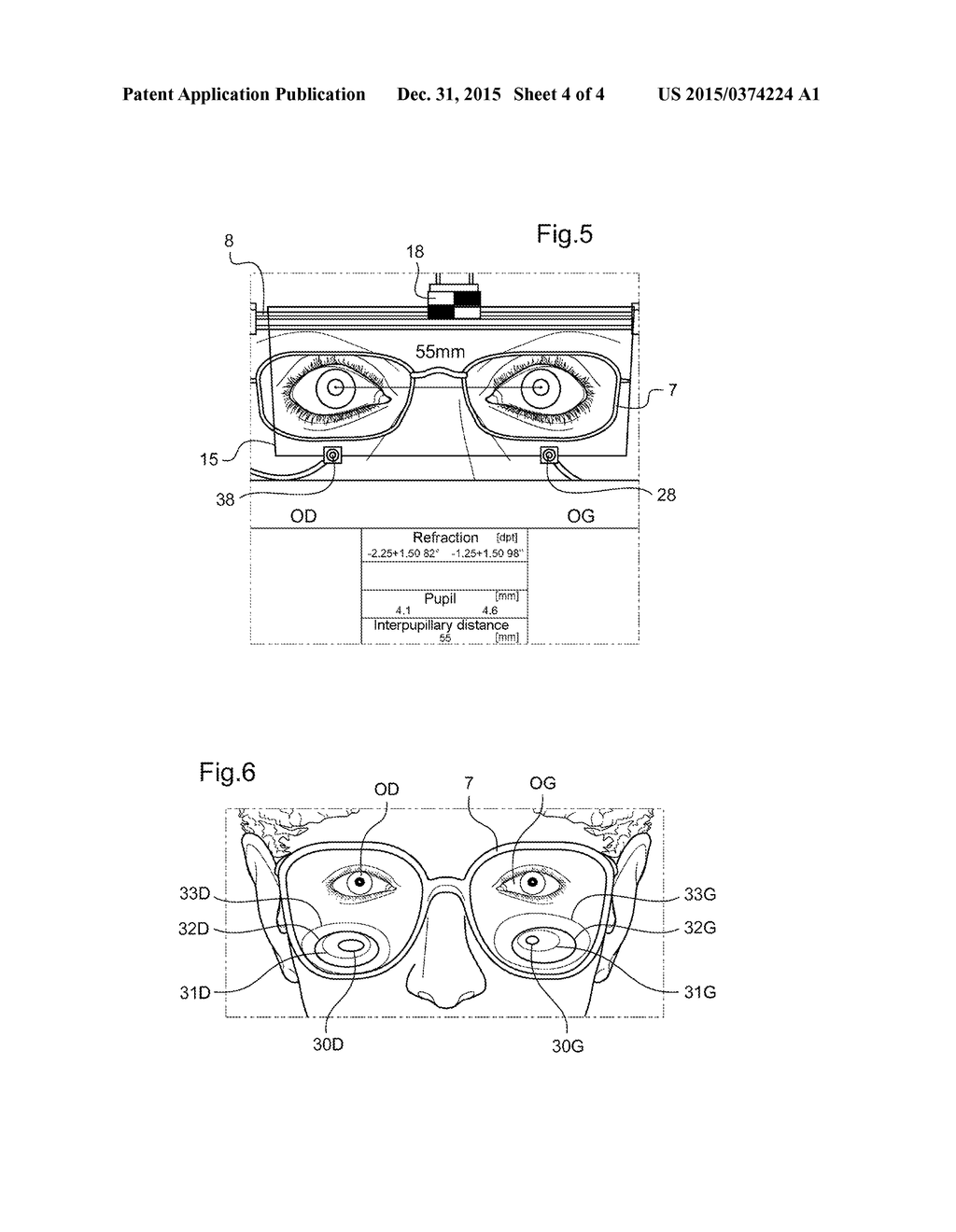 DEVICE AND METHOD FOR MEASURING AT LEAST ONE OBJECTIVE OCULAR REFRACTION     CHARACTERISTIC OF A PATIENT FOR A PLURALITY OF VISUAL RANGES - diagram, schematic, and image 05