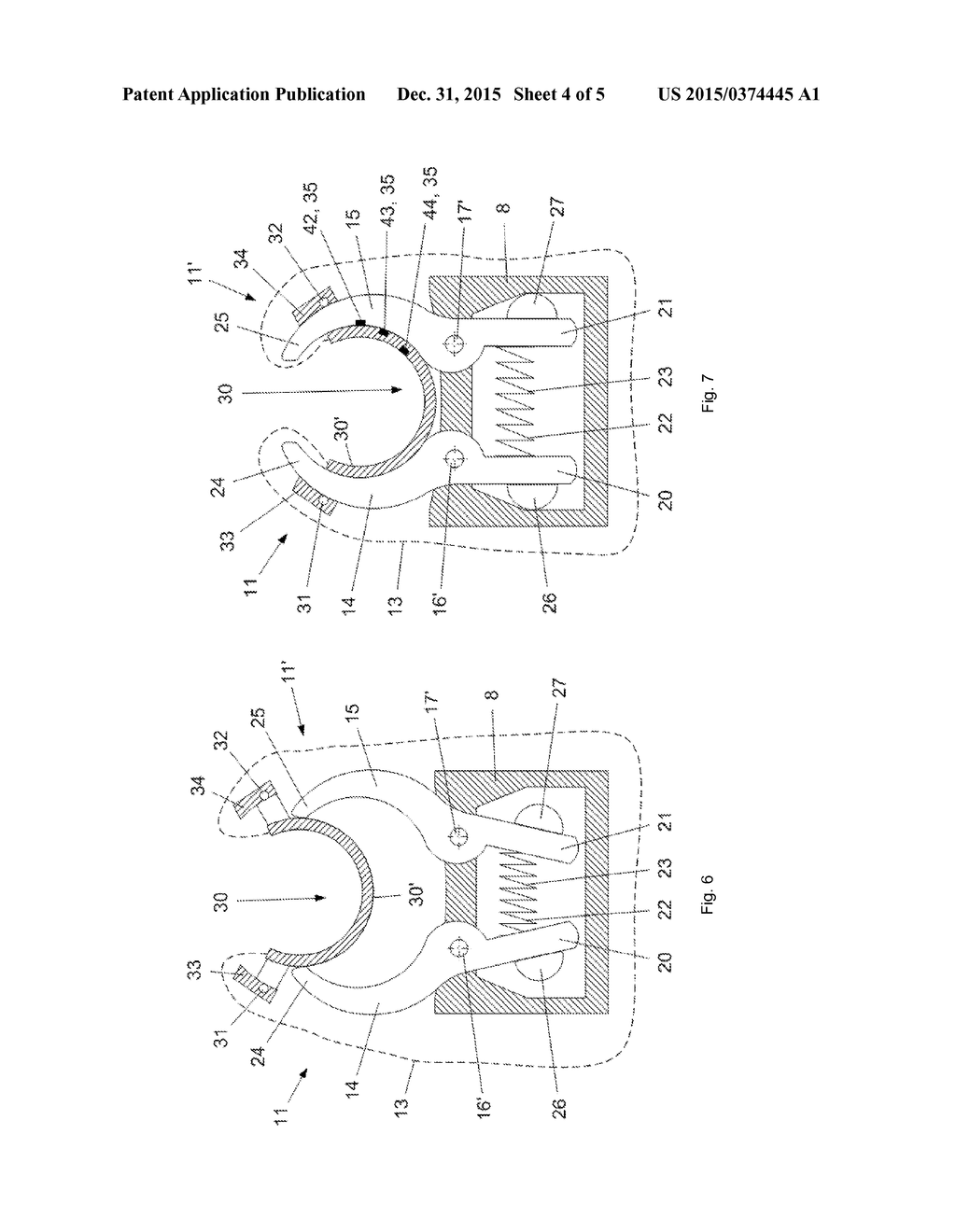 HOLDING DEVICE HAVING AT LEAST ONE CLAMPING JAW FOR A ROBOTIC SURGICAL     SYSTEM - diagram, schematic, and image 05